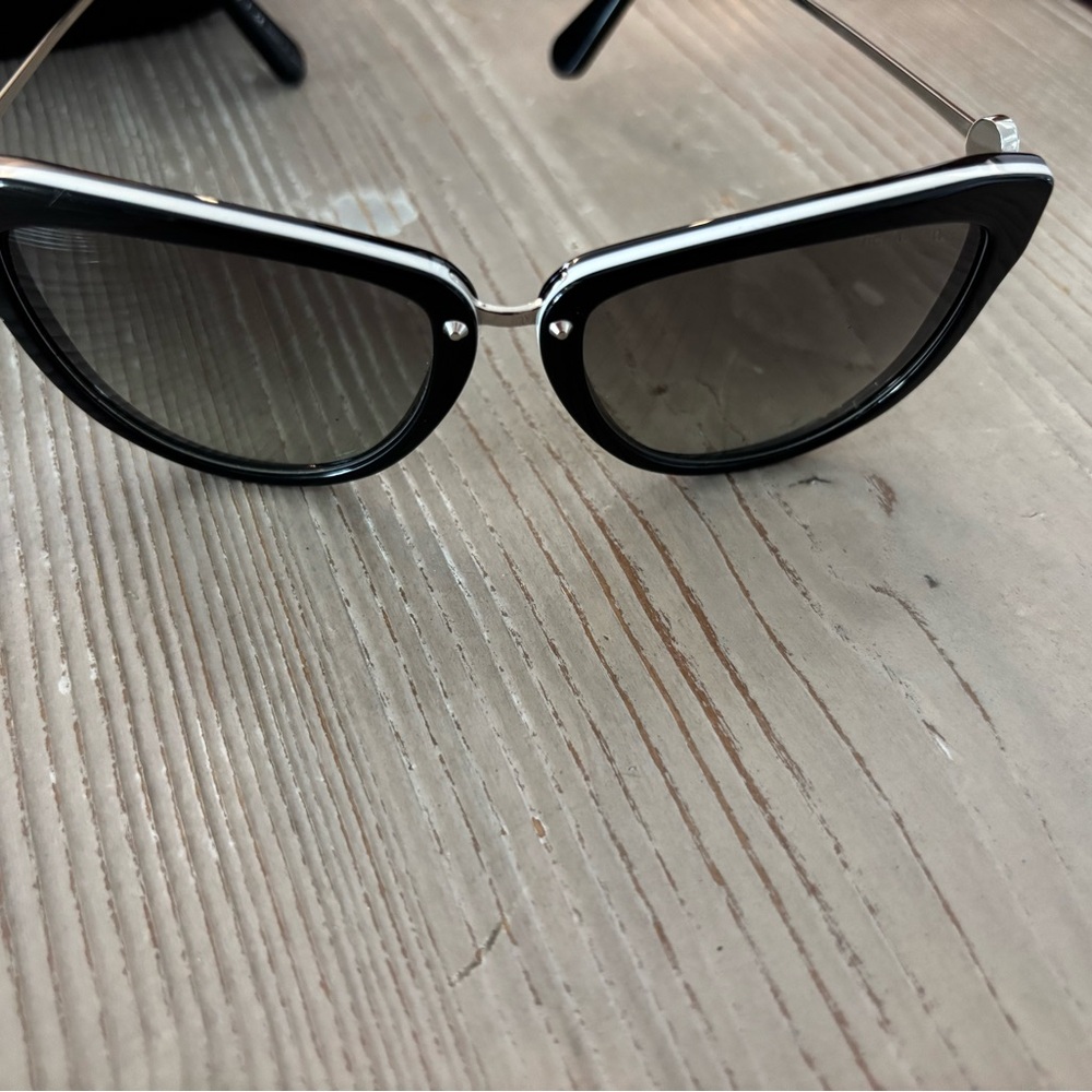 Michael Kors Cat-Eye Black Silver Sunglasses